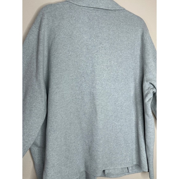 Lands' End Women's Plus Size Fine‎ Gauge Cotton Button Front Blazer Sweater 2X - Picture 7 of 9